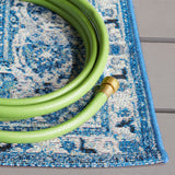 Safavieh Barbados 558 BAR558 Power Loomed Indoor / Outdoor Rug Blue / Ivory BAR558M-7SQ