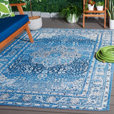 Safavieh Barbados 558 BAR558 Power Loomed Indoor / Outdoor Rug Blue / Ivory BAR558M-7SQ