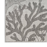 Nourison Garden Oasis GOA05 Machine Made Power-loomed Borderless Design Indoor/Outdoor Coastal, Nautical & Beach Outdoor Rug Grey, Grey 100% Polypropylene 99446959867