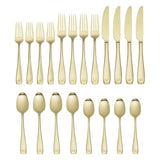 Lenox Oneida Moda Satin Champagne 20 Piece Fine Flatware Set, Service for 4 Metallic, STAINLESS METAL T711020PVDC