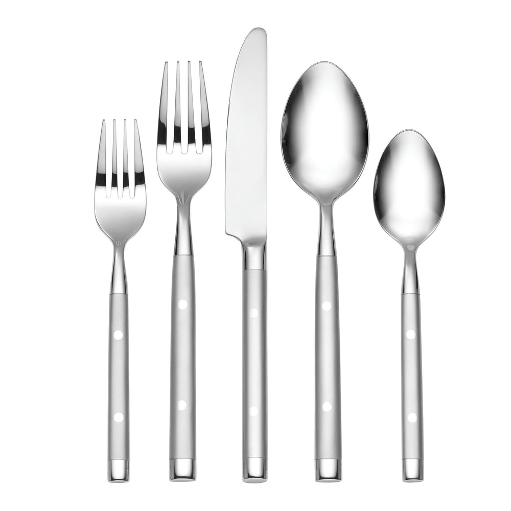 Lenox Hampton Forge Shangri-la Frosted 20 Piece Flatware Set Metallic, STAINLESS METAL L8840202