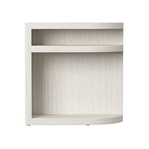 Bernhardt Bernhardt Stratum Mist Side Table With Curved Top, Vertical Partition & 2-Tier Shelving For Storage 325117