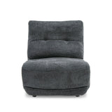 VIG Furniture Divani Casa Basil - Modern Dark Grey Fabric Small Electric Recliner Chair VGSX-22056-RCLNR-SML-EMBONY