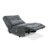 VIG Furniture Divani Casa Basil - Modern Dark Grey Fabric Small Electric Recliner Chair VGSX-22056-RCLNR-SML-EMBONY