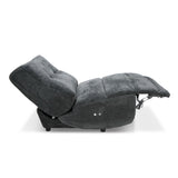 VIG Furniture Divani Casa Basil - Modern Dark Grey Fabric Small Electric Recliner Chair VGSX-22056-RCLNR-SML-EMBONY