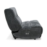 VIG Furniture Divani Casa Basil - Modern Dark Grey Fabric Small Electric Recliner Chair VGSX-22056-RCLNR-SML-EMBONY