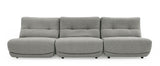 VIG Furniture Divani Casa Basil - Modern Grey Fabric Large Sofa With 3 Electric Recliners VGSX-BASIL-GRY-3PC