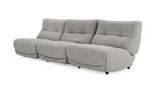 VIG Furniture Divani Casa Basil - Modern Grey Fabric Large Sofa With 3 Electric Recliners VGSX-BASIL-GRY-3PC