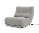 VIG Furniture Divani Casa Basil - Modern Grey Fabric Large Electric Recliner Chair VGSX-22056-RCLNR-LRG-SLATE