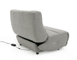 VIG Furniture Divani Casa Basil - Modern Grey Fabric Large Electric Recliner Chair VGSX-22056-RCLNR-LRG-SLATE