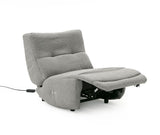 VIG Furniture Divani Casa Basil - Modern Grey Fabric Small Electric Recliner Chair VGSX-22056-RCLNR-SML-SLATE