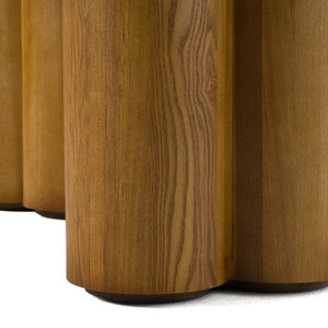VIG Furniture Bateman Modern Faux-Concrete Top Dining Table With Light Walnut Double Pedestal Base, Seats 6 VGMC-GF-1C011