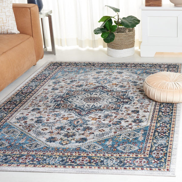 Safavieh Bayside 110 Flat Weave Traditional Rug Blue / Grey 9' x 12'
