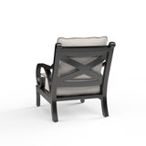 Monterey Club Chair in Frequency Sand w/ Contrast Canvas Java Welt SW3001-21-SAND-STKIT Sunset West