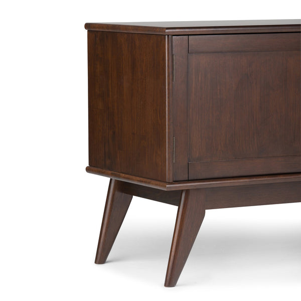 English Elm Draper Mid Century Low Tv Media Stand - Solid Rubberwood, Vintage Charm, Ample Storage & Style B136P158152