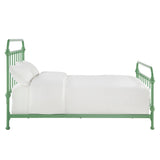 Homelegance By Top-Line Katana Antique Graceful Victorian Iron Metal Bed Green Iron