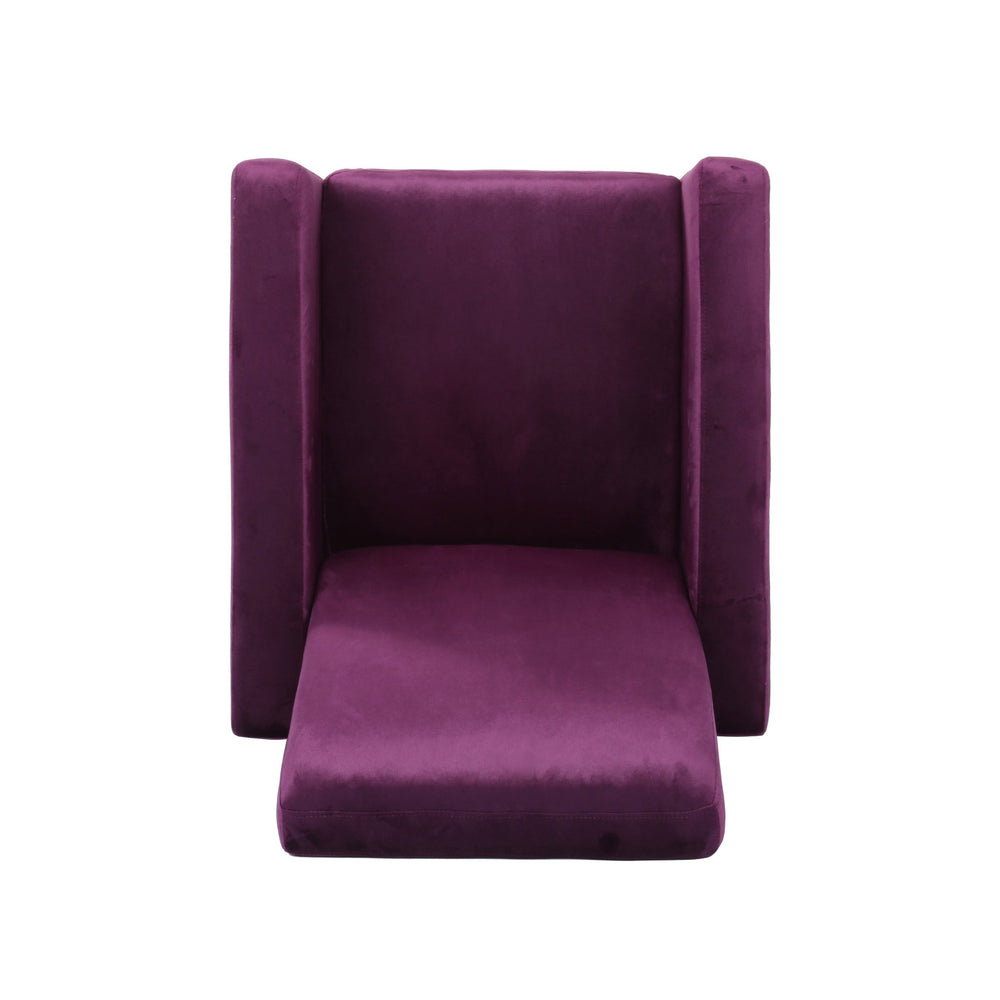 English Elm Christopher Knight Home® - Arvin Plush Push-Back Recliner with Stainless Steel Legs — Modern Fabric Comfort for Living Rooms Purple 65272.00NVLTEGGPL
