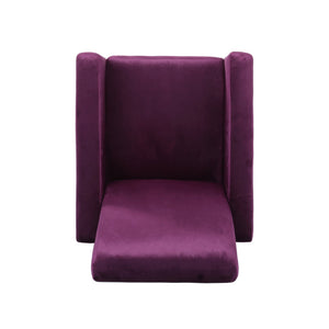 English Elm Christopher Knight Home® - Arvin Plush Push-Back Recliner with Stainless Steel Legs — Modern Fabric Comfort for Living Rooms Purple 65272.00NVLTEGGPL