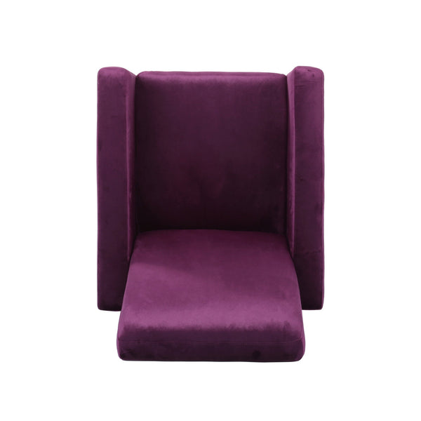 English Elm Christopher Knight Home® - Arvin Plush Push-Back Recliner with Stainless Steel Legs — Modern Fabric Comfort for Living Rooms Purple 65272.00NVLTEGGPL