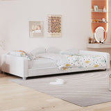 English Elm Twin Size Upholstered Daybed, Sherpa Fabric Sofabed With Cloud-Shaped Backrest, No Box-Spring Needed, White