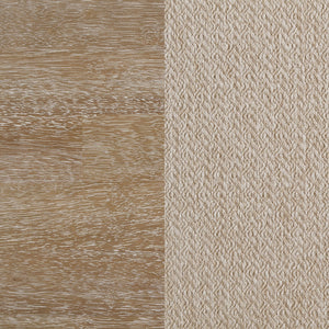 English Elm 2pc Farmhouse Ladderback Dining Chairs with Padded Latte Upholstery, Asian Hardwood Frame, Wire-Brushed Texture Light Brown 41.14 L x 18.9 W x 11.61 H B011P298381