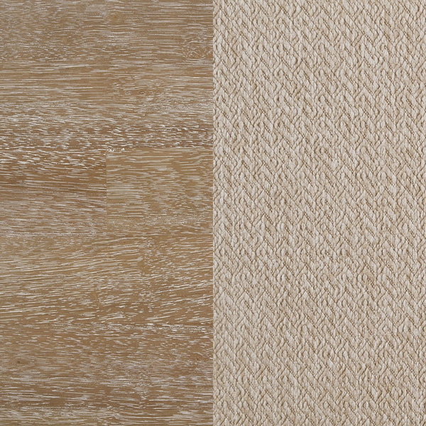 English Elm 2pc Farmhouse Ladderback Dining Chairs with Padded Latte Upholstery, Asian Hardwood Frame, Wire-Brushed Texture Light Brown 41.14 L x 18.9 W x 11.61 H B011P298381