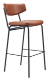 Charon Barstool - Set of 2 Vintage Brown 110260 Zuo Modern