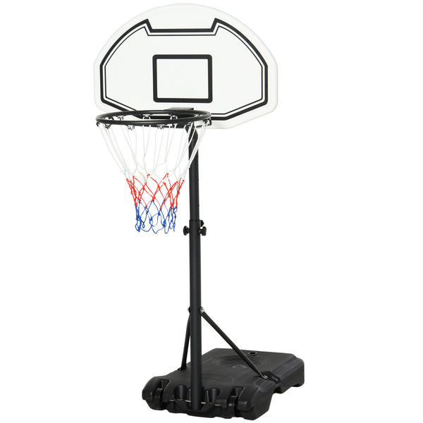English Elm Basketball Hoop Portable Pool Stand with Adjustable Pole Weighted Rolling Base Outdoor T3971P383915