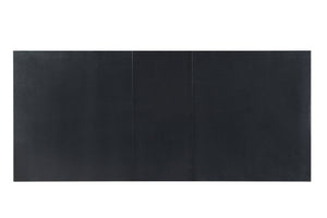 English Elm Varian Mirrored Black Dining Table with 18" Extension Leaf, Beveled Inlay & Tapered Legs Elegance B2726P256326