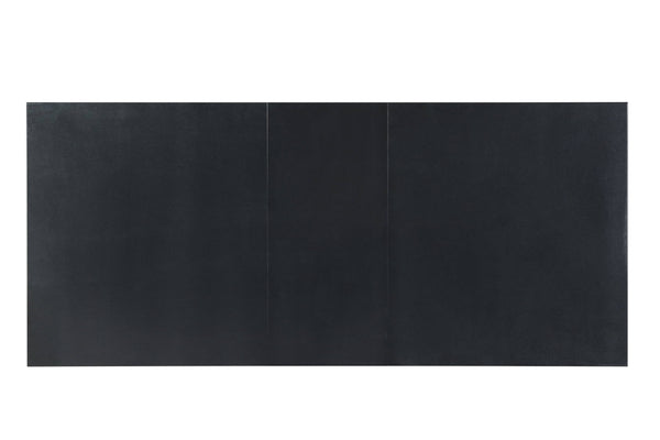 English Elm Varian Mirrored Black Dining Table with 18" Extension Leaf, Beveled Inlay & Tapered Legs Elegance B2726P256326