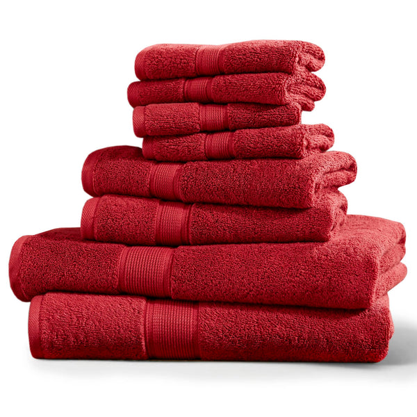 English Elm Ultra-Soft Cotton Bath Sheet Set 34x68 Inch 2-Pack - Plush, Highly Absorbent Towels for Home Spa Comfort Red 14.5 L x 10.5 W x 9 H B035P294491