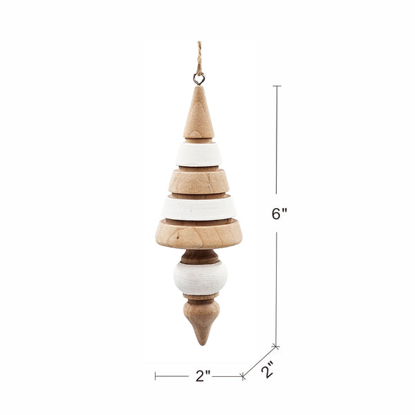 English Elm 2X2X6'' Eucalyptus Icicle Ornament Set Of 6 – Elegant Holiday Decor For Trees, Wreaths & Parties W2078P360071