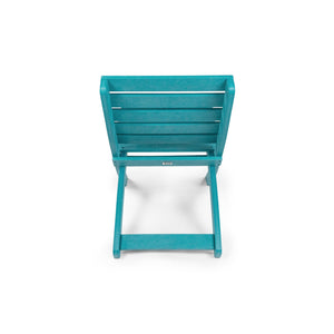 English Elm Grandcourt Recycled Hdpe Outdoor Folding Chair with Marine Grade Hardware for Patio Use Teal B2745P409672