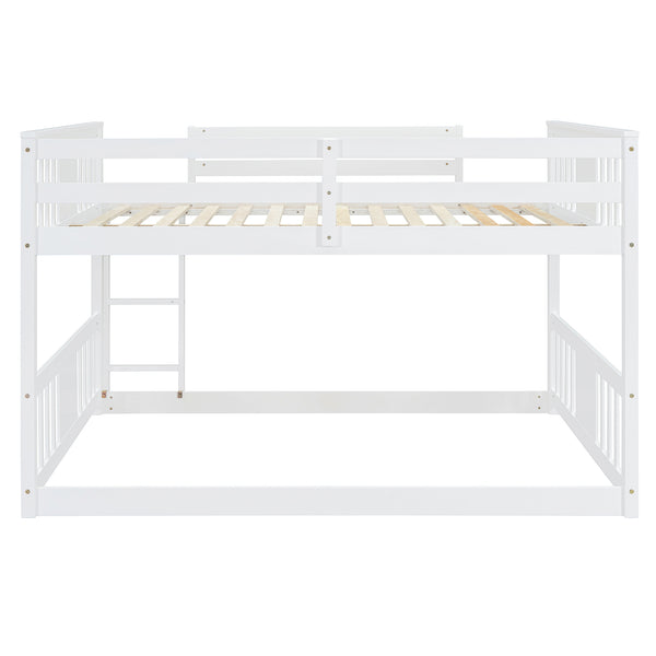 English Elm Full Over Bunk Bed Pine Frame Gray Finish Kids Guest Room Sleep Solution LT100207AAK
