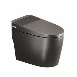 English Elm Unique Intelligent One Piece Toilet with Bidet Warm Air Dryer and Auto Sensor Seat Gray W3133P476382
