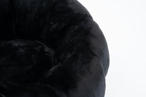 English Elm Adult Floral Bean Bag Chair Plush Faux Fur Single Seater for Bedroom Reading Nook W2012P399199