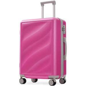 English Elm Luggage 3 Piece Hardshell Abs Set with Spinner Wheels Tsa Lock Travel Ready Pink N730P304620P