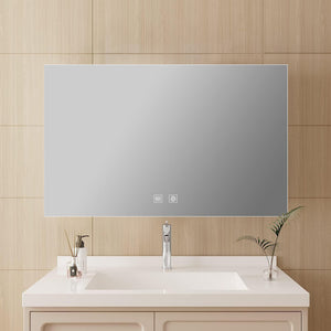 English Elm Vellum Backlit Led Vanity Mirror with Defogger for Spa Inspired Bathroom Walls B2731P478341