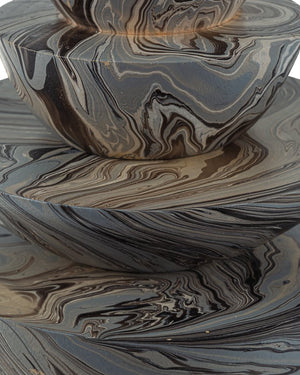 Currey & Company Marbleized Stacking Box Set Of 3 - Elegant Gray Decorative Containers For Stylish Home Storage Gray Wood 1200-1049-currey-company