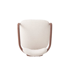 English Elm Indoor Beige Upholstered Dining Chairs Set of 2 with Woodgrain Metal Frame Walnut N772P390411W