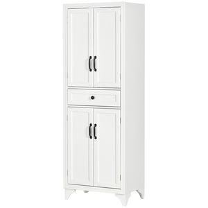 English Elm Homcom 67" Tall Freestanding Kitchen Pantry Cabinet With Adjustable Shelves & Drawer For Organized Storage W2225P229569