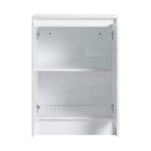 English Elm 72" Freestanding Vanity Combination With Soft-Closing Drawers, Glossy White Storage Solution For Modern Bathrooms W999S00429