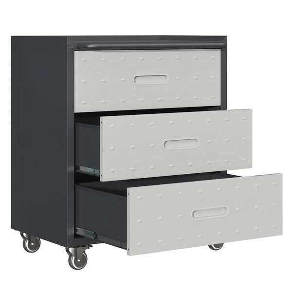 English Elm Heavy-duty Steel Garage Cabinet on Wheels with Locking Doors and Adjustable Shelves T2398P222835
