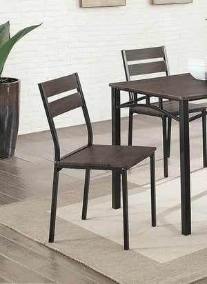 English Elm Dining Rustic Industrial 5pc Counter Height Set with Weathered Wood Seats and Sturdy Metal Frame, Casual Comfort Antique brown,Black 46 L x 30 W x 5 H B2741P320839