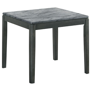 English Elm Vinnie Faux Marble Grey And Black Side Table – Stylish, Durable Accent For Living And Dining Spaces B062P333450-GIGA