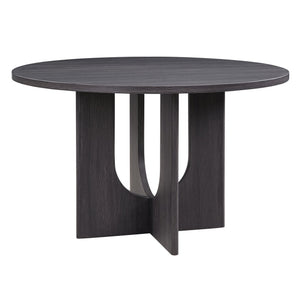 English Elm Modern Farmhouse Round Dining Table Seats Four Scratch Resistant Wood Grain Top W1998P305923