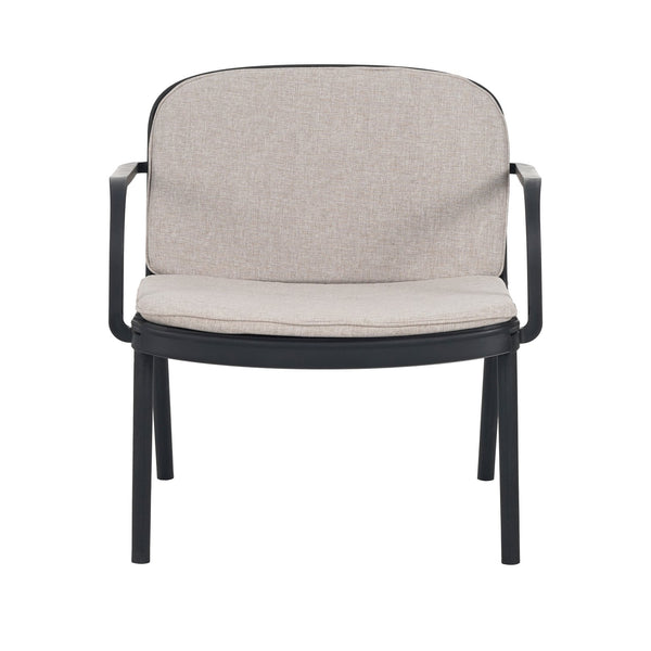 English Elm Christopher Knight Home® - Luna Modern Outdoor Patio 3-Piece Chat Set with UV-Resistant PP Frame and Breathable Cushions Beige,Black LUNA3PCSETB