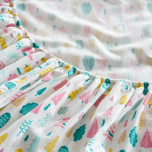 English Elm 3 Pcs Twin Xl Flannel Sheet Set - Cozy White Holiday Tree Print For Warm, Seasonal Comfort B035P319685