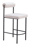 Livorno Counter Stool - Set of 2 Ivory 109811 Zuo Modern