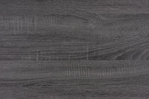 English Elm SOLUTO Urban Farmhouse Bookcase Bed with Rustic Gray Wood Inlay, Solid Wood & MDF Construction, Sleek Storage Headboard Grey and Black Queen B201S00282